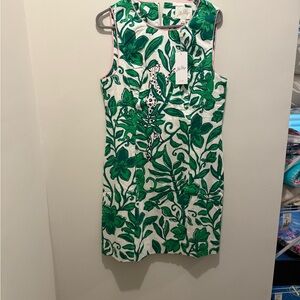 Lilly Pulitzer Vibrant Green and White Mini Dress